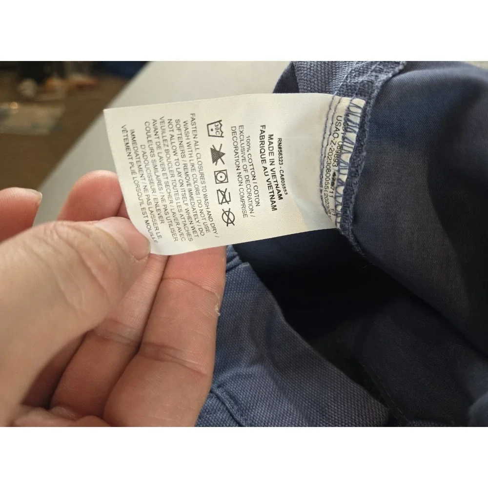 Nike Sportswear Metro Ground Carpenter Pants Boys L Blue Canvas Wide Leg FV8047‎